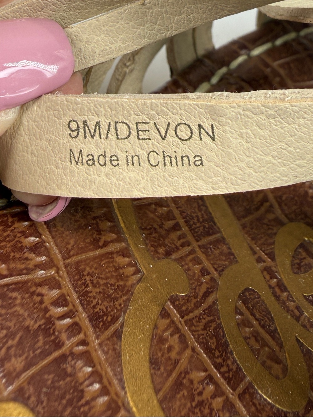 Sam Edelman Devon Ivory Leather Strappy Platform Wedge Sandals 9M - Picture 15 of 16